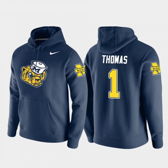 #1 Ambry Thomas Vault Logo Club Michigan Pullover Men Navy Hoodie 909614-913