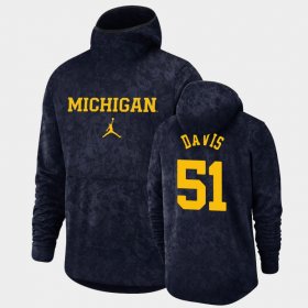 #51 Austin Davis Basketball Spotlight Michigan Pullover Team Logo Men's Navy Hoodie 937160-116