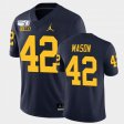 #42 Ben Mason College Football Wolverines Alumni Player Game Men's Navy Jersey 759980-744