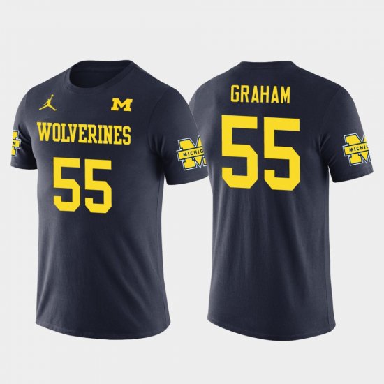#55 Brandon Graham Future Stars Michigan Football Mens Navy T-Shirt 908864-929