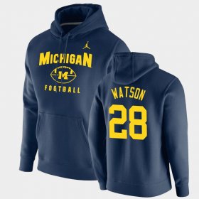 #28 Brandon Watson Oopty Oop Michigan Football Pullover Men Navy Hoodie 810498-759