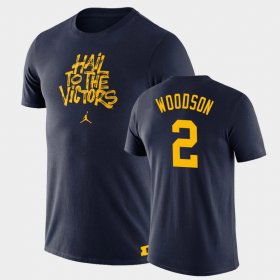 #2 Charles Woodson Brush Phrase Michigan Mens Navy T-Shirt 496692-576