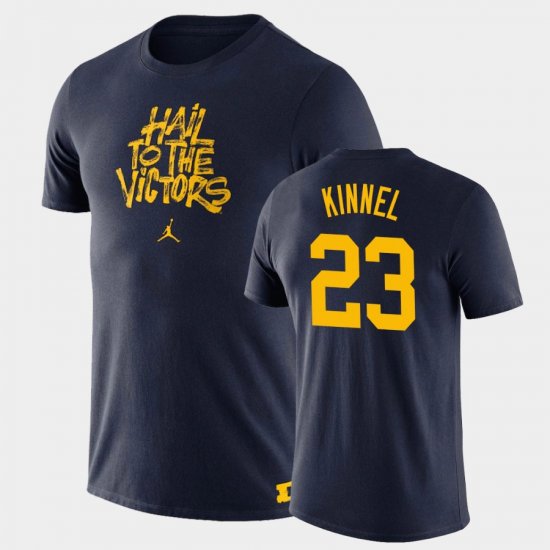 #23 Tyree Kinnel Brush Phrase Michigan Wolverines Mens Navy T-Shirt 467420-671