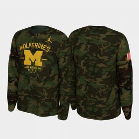 2019 Veterans Day University of Michigan Legend Long Sleeve Men Camo T-Shirt 569373-713