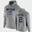 #2 Charles Woodson Oopty Oop Michigan Football Pullover Men's Gray Hoodie 884094-590