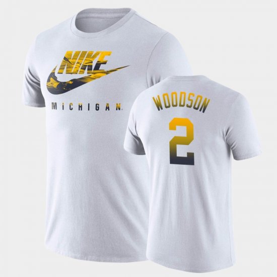 #2 Charles Woodson Spring Break Futura Wolverines Mens White T-Shirt 868057-624