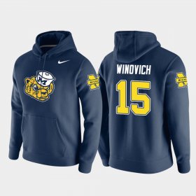 #15 Chase Winovich Vault Logo Club Wolverines Pullover Mens Navy Hoodie 879612-792