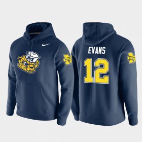 #12 Chris Evans Vault Logo Club Michigan Pullover Men Navy Hoodie 717427-795