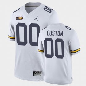 #00 Custom College Football Michigan Wolverines Away Game Men White Jersey 762104-114 #00 Custom College Football Michigan Wolverines Away Game Men White Jersey 762104-114
