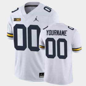#00 Custom College Football Michigan Game Men White Jersey 308532-843 #00 Custom College Football Michigan Game Men White Jersey 308532-843
