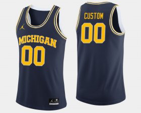 #00 Custom College Basketball Michigan Jordan Brand Men Navy Jersey 573406-874 #00 Custom College Basketball Michigan Jordan Brand Men Navy Jersey 573406-874