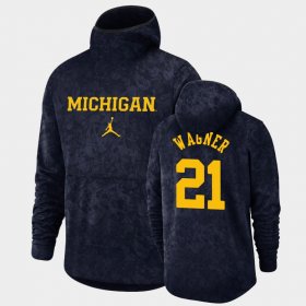 #21 Franz Wagner Basketball Spotlight University of Michigan Pullover Team Logo Men's Navy Hoodie 550186-736