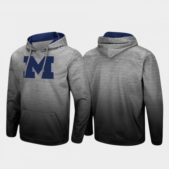 Sitwell Sublimated Michigan Wolverines Pullover Men\'s Heathered Gray Hoodie 451911-438