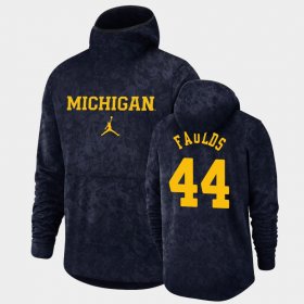 #44 Jaron Faulds Basketball Spotlight University of Michigan Pullover Team Logo Men Navy Hoodie 293037-944