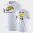 #5 Joe Milton Spring Break Futura Michigan Mens White T-Shirt 568597-524