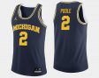 #2 Jordan Poole College Basketball University of Michigan Jordan Brand Men's Navy Jersey 634567-769