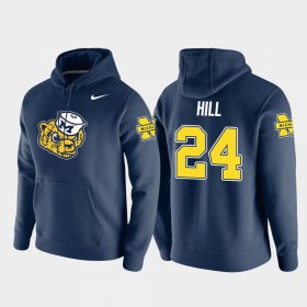 #24 Lavert Hill Vault Logo Club Michigan Pullover Mens Navy Hoodie 836274-501