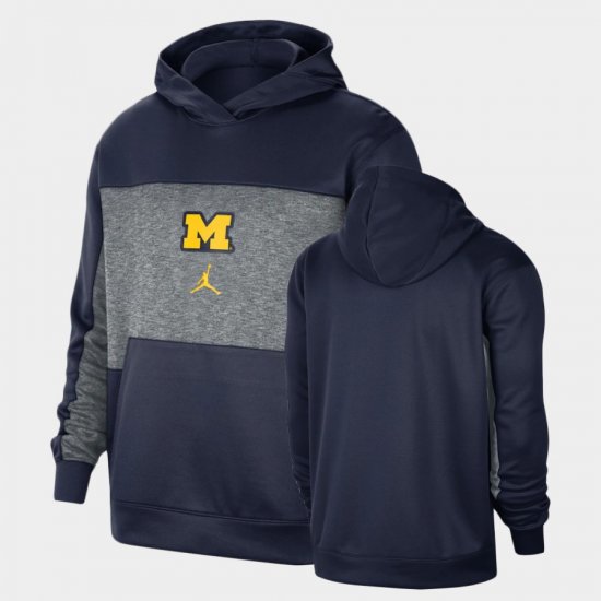 Basketball Spotlight University of Michigan Pullover Mens Navy Hoodie 838111-956