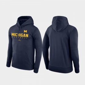 Football Practice Michigan Performance Mens Navy Hoodie 562413-740