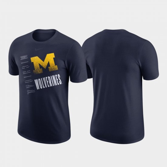 Just Do It Wolverines Performance Cotton Men Navy T-Shirt 232629-309