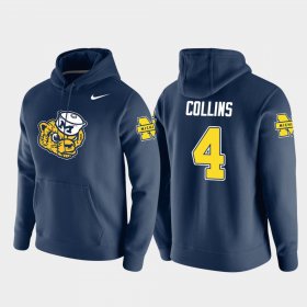 #4 Nico Collins Vault Logo Club University of Michigan Pullover Men Navy Hoodie 314535-948
