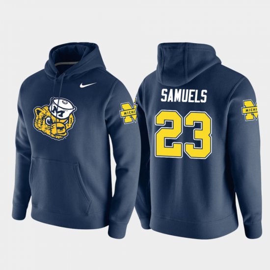 #23 O\'Maury Samuels Vault Logo Club Michigan Wolverines Pullover Men Navy Hoodie 421545-137