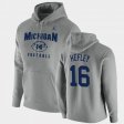 #16 Ren Hefley Oopty Oop University of Michigan Football Pullover Men's Gray Hoodie 199737-432