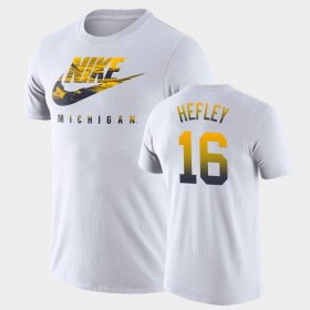 #16 Ren Hefley Spring Break Futura Michigan Men White T-Shirt 394551-880