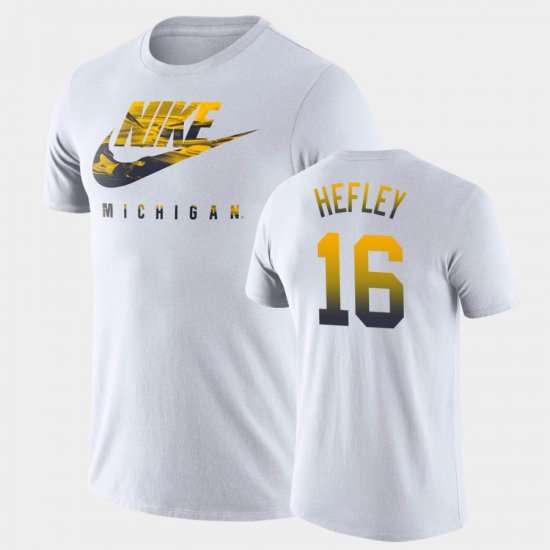 #16 Ren Hefley Spring Break Futura Michigan Men White T-Shirt 394551-880