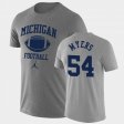 #54 Carl Myers Retro Football University of Michigan Lockup Legend Performance Men Heathered Gray T-Shirt 872122-694