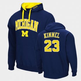 #23 Tyree Kinnel Arch & Logo 2.0 Michigan Pullover Mens Navy Hoodie 803172-693
