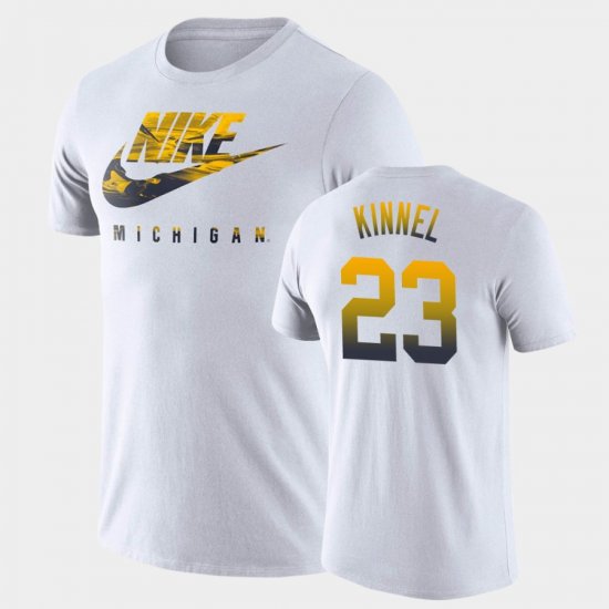 #23 Tyree Kinnel Spring Break Futura Wolverines Men\'s White T-Shirt 973556-958