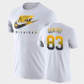 #83 Zach Gentry Spring Break Futura Michigan Men's White T-Shirt 312409-409