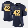 #42 Ben Gedeon College Football University of Michigan Men's Navy Blue Jersey 636536-136