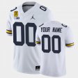 #00 Custom College Football Michigan Wolverines TM 42 Game Mens White Jersey 666839-339