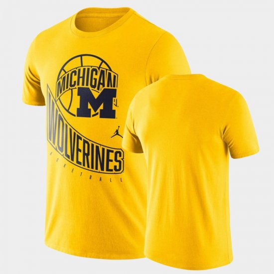 Retro Basketball University of Michigan Men\'s Maize T-Shirt 926612-520