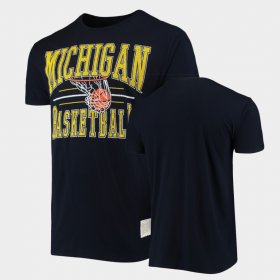 Basketball Hoop Michigan Original Retro Men's Navy T-Shirt 176342-910