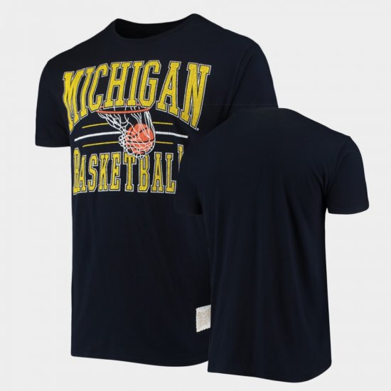 Basketball Hoop Michigan Original Retro Men\'s Navy T-Shirt 176342-910
