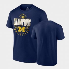 College Football Michigan 2021 Big Ten Football Conference Champions Men Navy T-Shirt 807261-439 College Football Michigan 2021 Big Ten Football Conference Champions Men Navy T-Shirt 807261-439
