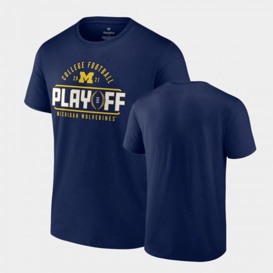 College Football Michigan 2021 Playoff Kickoff Men Navy T-Shirt 890276-971