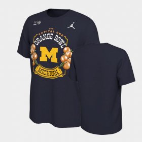 College Football Michigan 2021 Orange Bowl Illustrated Men Navy T-Shirt 496835-128