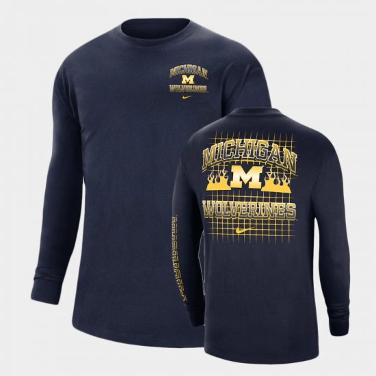 Tour Max 90 University of Michigan Men Navy T-Shirt 323358-198