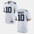 #10 Tom Brady Alumni Football Game Wolverines Men's White Jersey 482520-931
