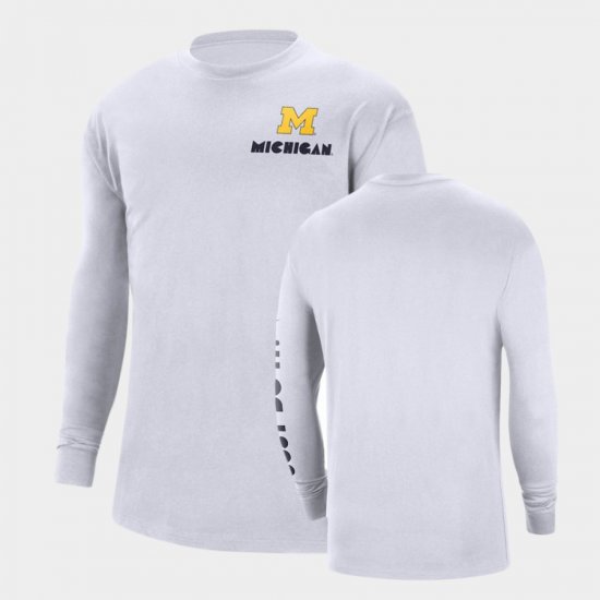 Heritage Max 90 Michigan Long Sleeve Men White T-Shirt 473386-352