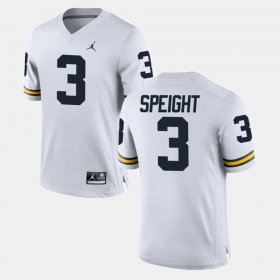 #3 Wilton Speight Alumni Football Game Michigan Men's White Jersey 855075-372