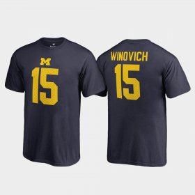 #15 Chase Winovich College Legends Michigan Wolverines Name & Number Youth Navy T-Shirt 825419-928 #15 Chase Winovich College Legends Michigan Wolverines Name & Number Youth Navy T-Shirt 825419-928