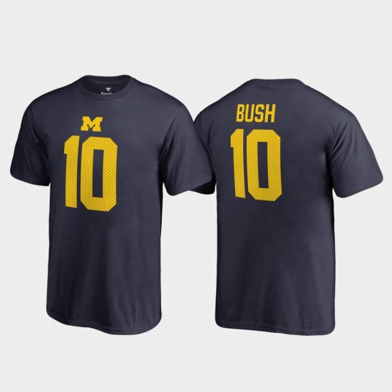 #10 Devin Bush College Legends Michigan Wolverines Name & Number Youth Navy T-Shirt 513243-990